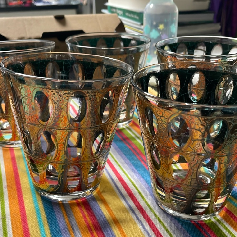 Mid-Century Vintage Double Old Fashion glasses.